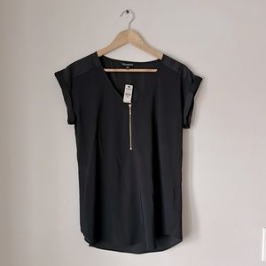 Express Blouse with Gold Zipper